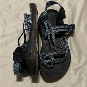 Chaco Women's Strappy Black and Blue Sandals